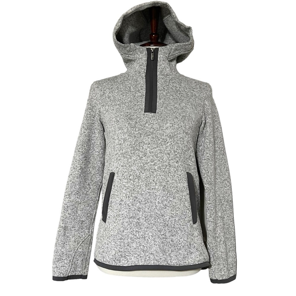Lululemon Its Fleecing Cold Pullover Heathered White / Dark‎ Carbon